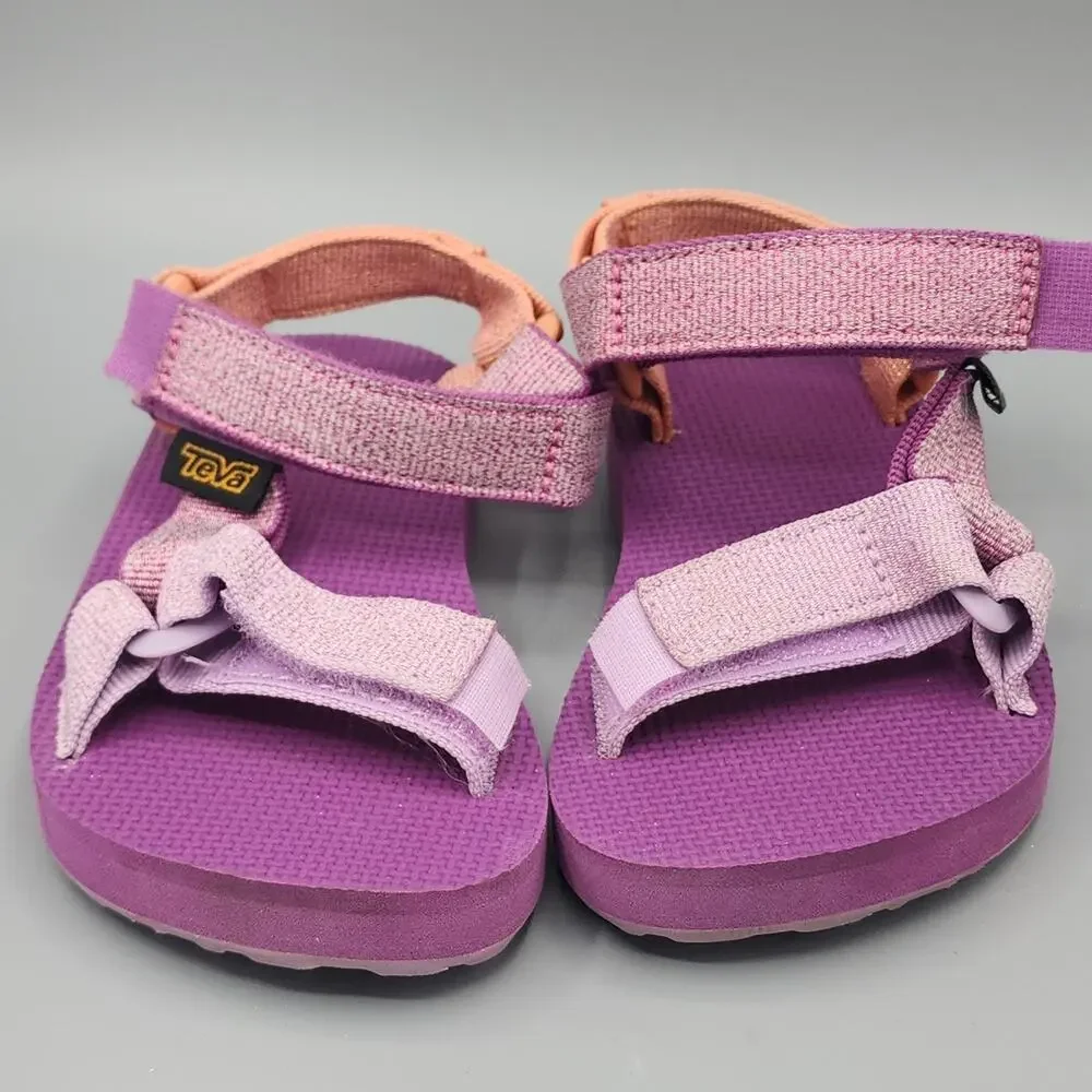 Teva Kids Original Universal Metallic Sandals Pink Purple 1131611C Size 9 US